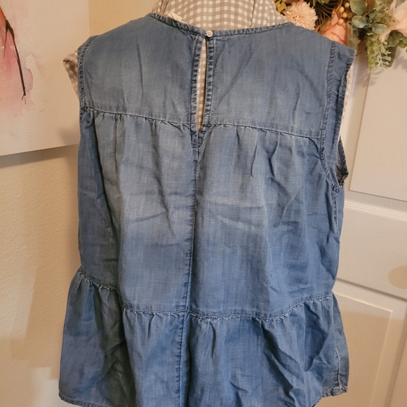 CASLON Denim.peplum top XXL - Picture 2 of 3